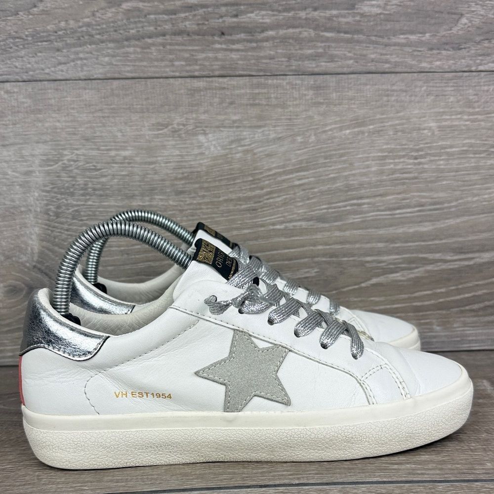Vintage Havana Lucy Women’s Sz 8 White Multi Low Top Lace Up Star Sneakers